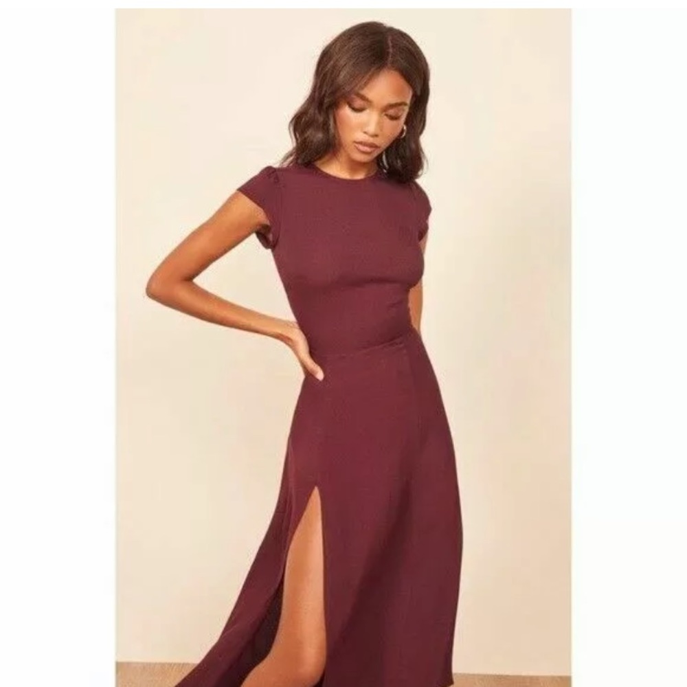 Reformation Gavin Dress, NWOT - Plum, size 6 - Picture 4 of 11
